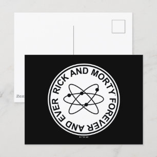 Rick and Morty Forever and Ever Atomic Badge Vykort