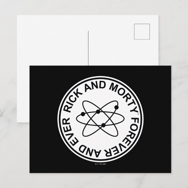 Rick and Morty Forever and Ever Atomic Badge Vykort (Fram/baksida)