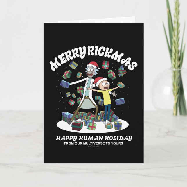 Rick and Morty | Glad Rickmas Presentar Helgkort (Framsida)