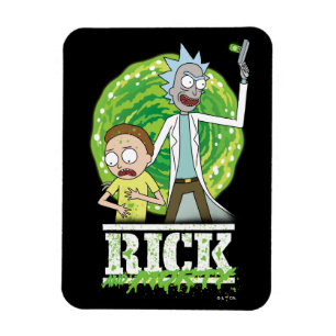 RICK AND MORTY™ Grön Splash Magnet