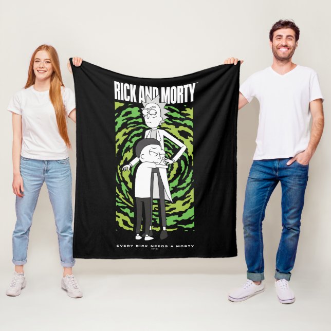 RICK AND MORTY™ | Morty kramar Rick Fleecefilt (På plats)