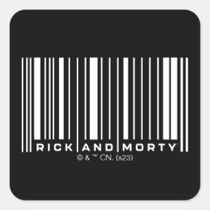 Rick and Morty Pub Code Graphic Fyrkantigt Klistermärke