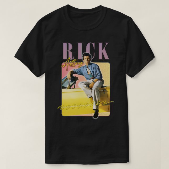 Rick Astley 80s Vibin Aesthetic Design T Shirt (Design framsida)