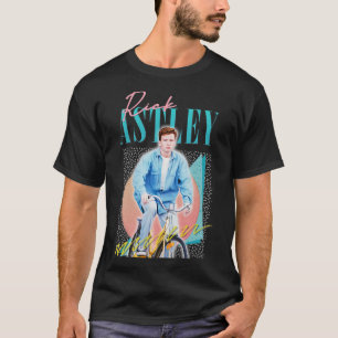 Rick Astley 80s Vibin Cyclin Aesthetic Design T Shirt