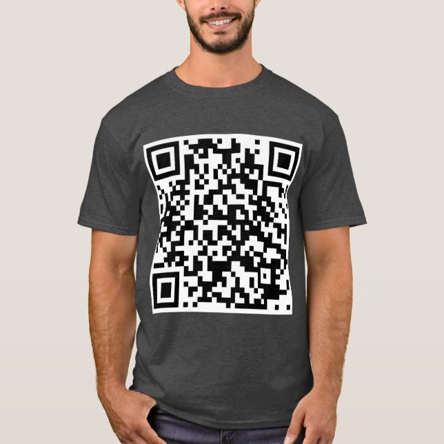 Rick Astley kommer aldrig att Ge upp QR-koden T Shirt (Framsida)