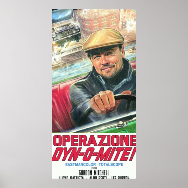 Rick Dalton Operazione DynOMite poster dekal (Framsidan)