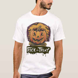 rick eller Treat Retro Pumpkin Bucket Halloween T Shirt