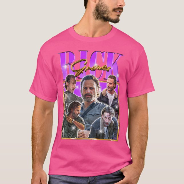 Rick Grimes Retro Bootleg Retro Bootleg T Shirt (Framsida)