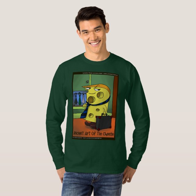 Rick London Ancient Art of Tie Cheese Tecknad T Shirt (Hel framsida)