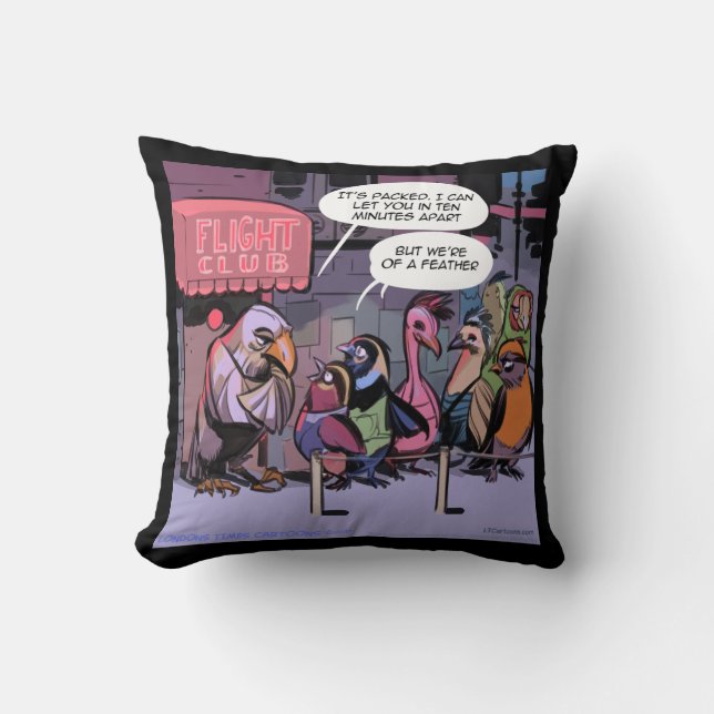 Rick London ’Birds of a Feather’ Funny Pillow Kudde (Framsida)