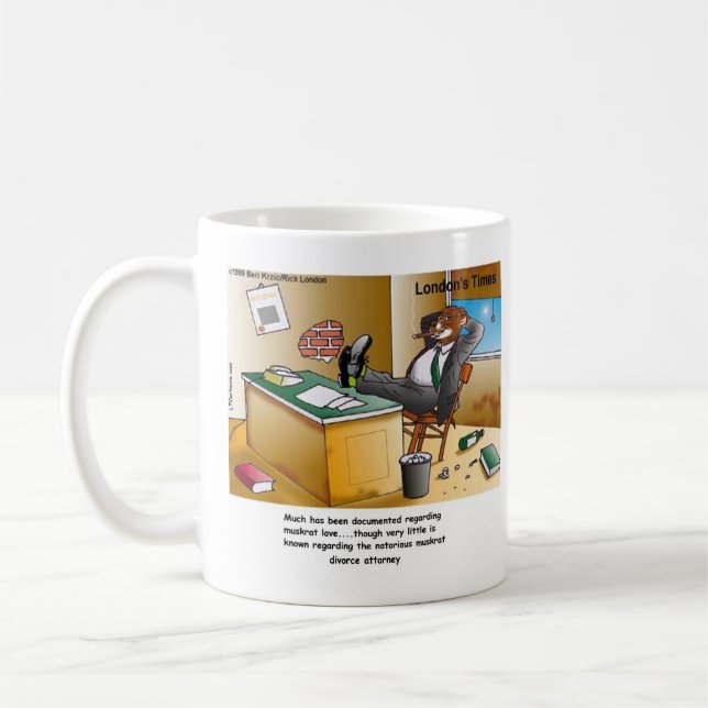 Rick London Bisamråtta Skilsmässoadvokat Komisk  Kaffemugg (Vänster)