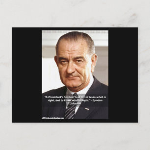 Rick London Designs LBJ "Vet vad som är rätt" Vykort