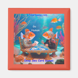 Rick London Fisk Spelar "Go Fish" Kortspelserietec Magnet