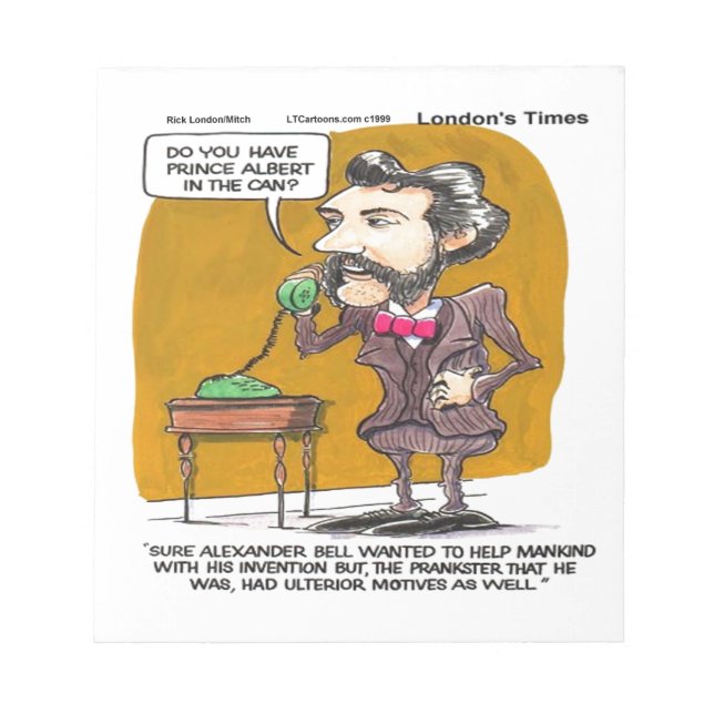 Rick London Funny Alexander Bell Mobil Skojjar Anteckningsblock (Framsida)