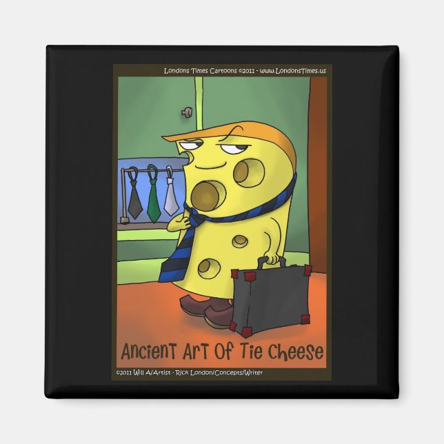Rick London Funny Ancient Art of Tie Cheese Magnet (Framsidan)