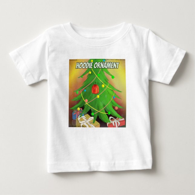 Rick London Funny "Hoodie Ornament" Julgran T Shirt (Framsida)