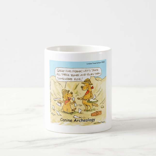 Rick London Funny Hund Archeology Tecknad Kaffemugg (Center)
