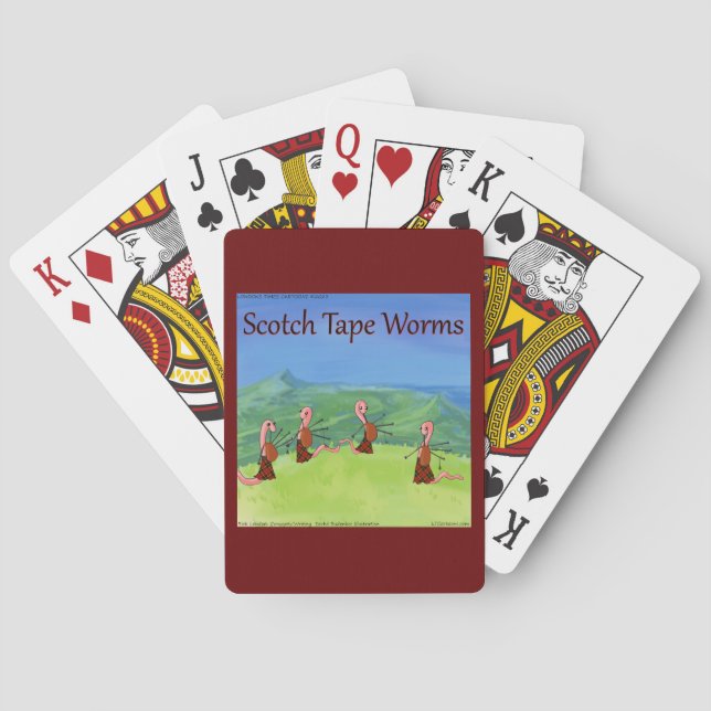 Rick London Funny Mask of Scotland Tecknad Casinokort (Baksidan)