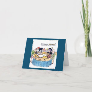 Rick London Funny Old Hippie Tecknad Funeral Kort