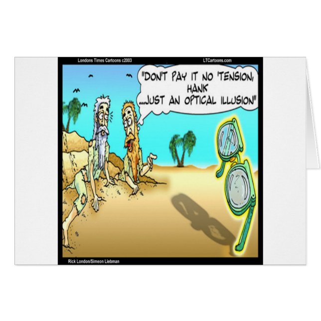Rick London Funny Optical Optometrist Illusion Hälsningskort (Framsidan Horizontal)