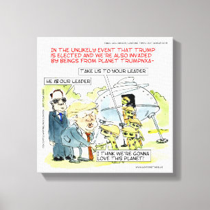Rick London Funny Planet Trump Canvastryck