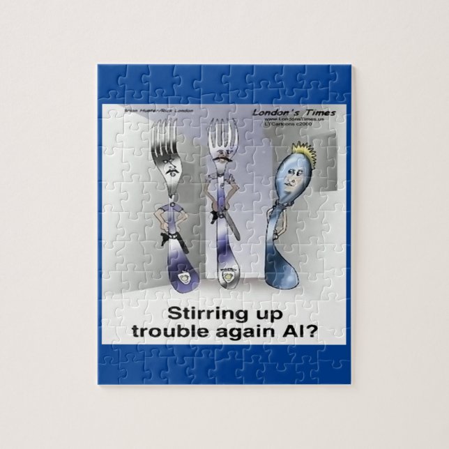 Rick London Funny Silverware Police Pussel (Vertikal)