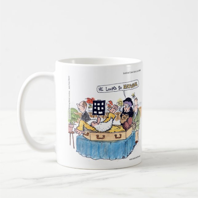 Rick London Funny So Natural Old Hippie Funeral Kaffemugg (Vänster)