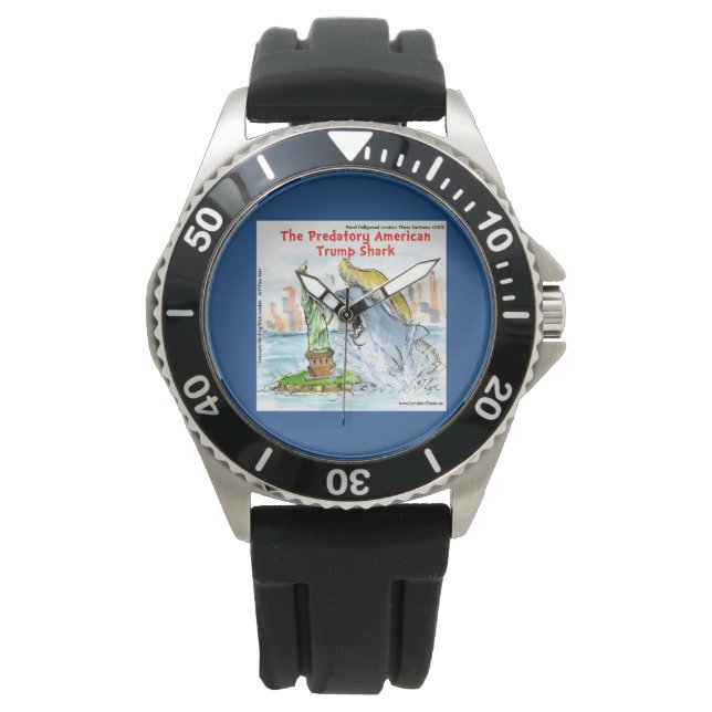 Rick London Funny Trump Shark Watch Armbandsur (Framsida)