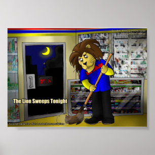 Rick London "Lejonet sveper ikväll" Rolig serie Poster