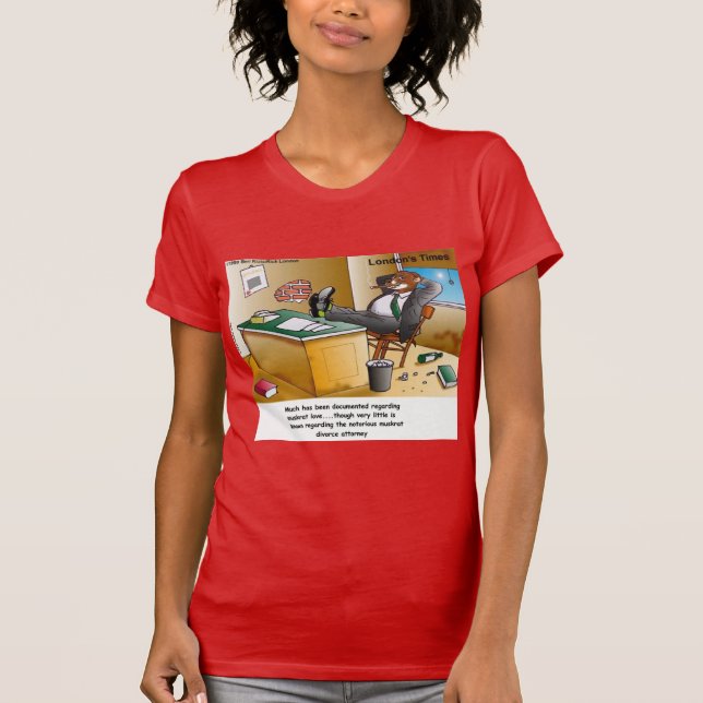 Rick London Muskrat Divorce Attorney Tecknad T Shirt (Framsida)