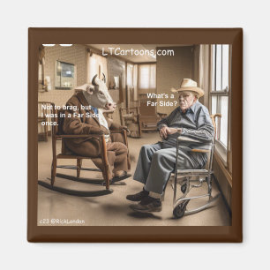 Rick London Pensionerad Far Side Ko Gillar Att Skr Magnet