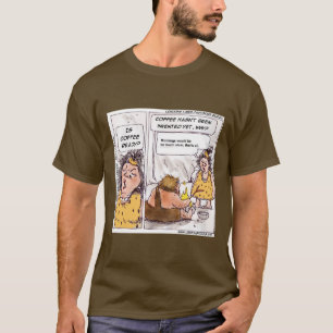 Rick London Prehistorisk Coffee Funny Tecknad T Shirt