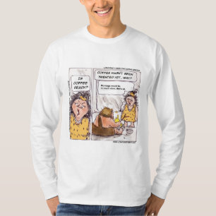 Rick London Prehistorisk Coffee Funny Tecknad T Shirt