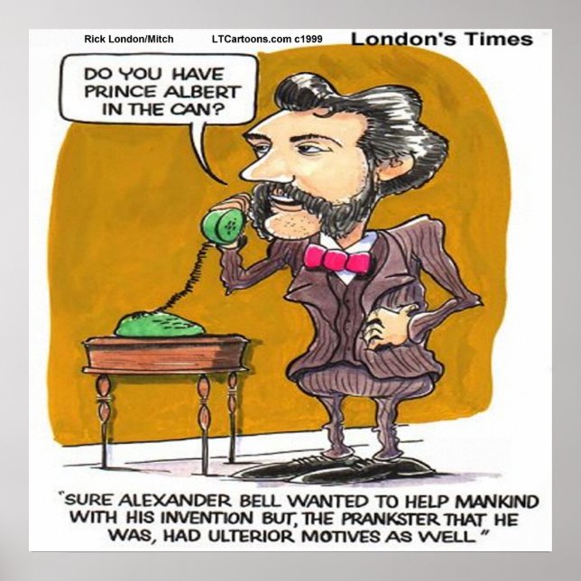 Rick London Rolig Alexander Bell TelefonSkämt Affi Poster (Framsidan)