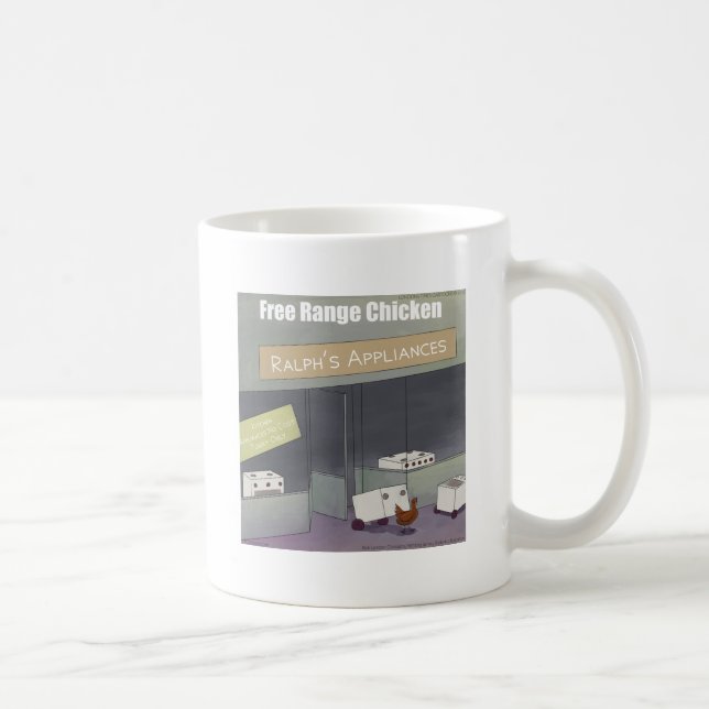 Rick London Rolig Frigående Höna Kaffemugg (Höger)