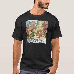 Rick London Roliga Katter Vs Hundar Tecknad Film Tee Shirt