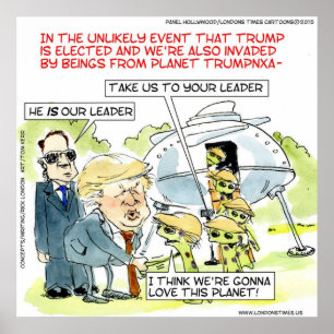 Rick London Roligt Planet Trump Affisch