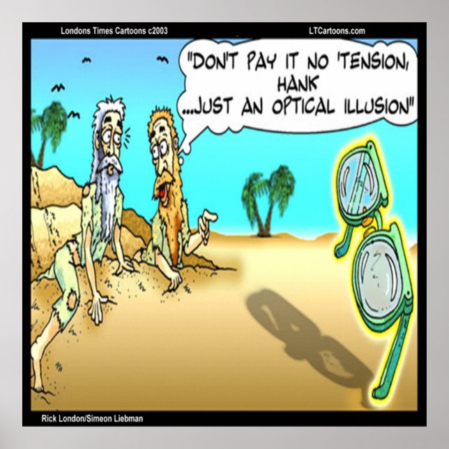 Rick London Rollig Optisk Illusion Optiker Affisch (Framsidan)