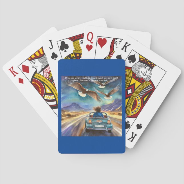 Rick London som kör i Mörkens fantastiska Tecknad Casinokort (Baksidan)