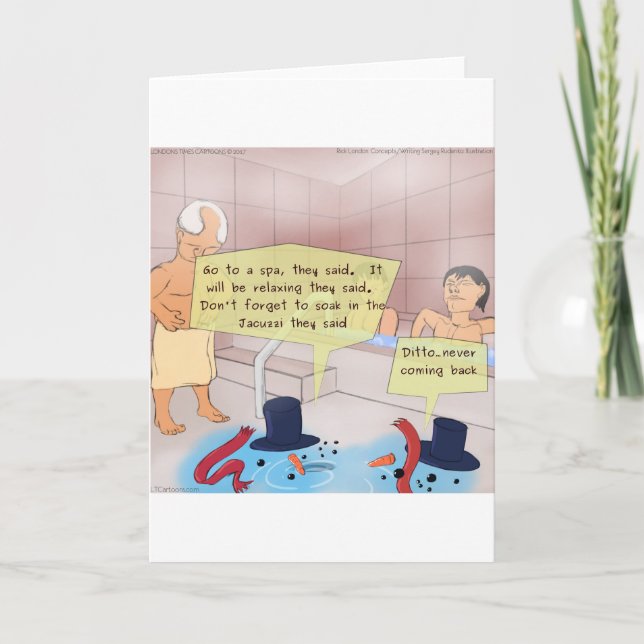 Rick London Tecknad Snögubbe Funny Gifts Helgkort (Framsida)