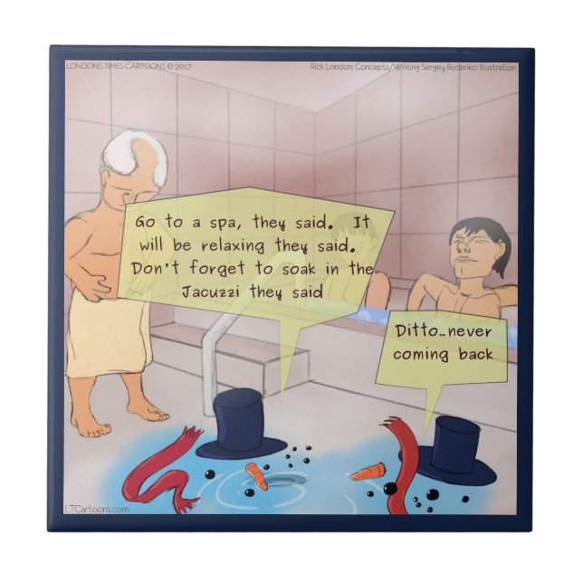 Rick London Tecknad Snögubbe Tecknad Ceramic Tile Kakelplatta (Framsidan)