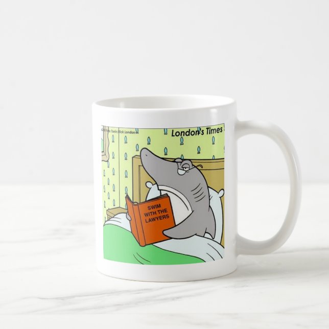 Rick London Tecknade Skämt Hajar Kaffemugg (Höger)