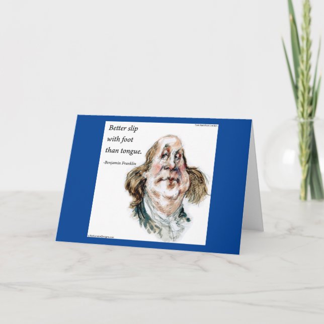 Rick London & Tom Kerr Benjamin Franklin & Quote Kort (Framsida)