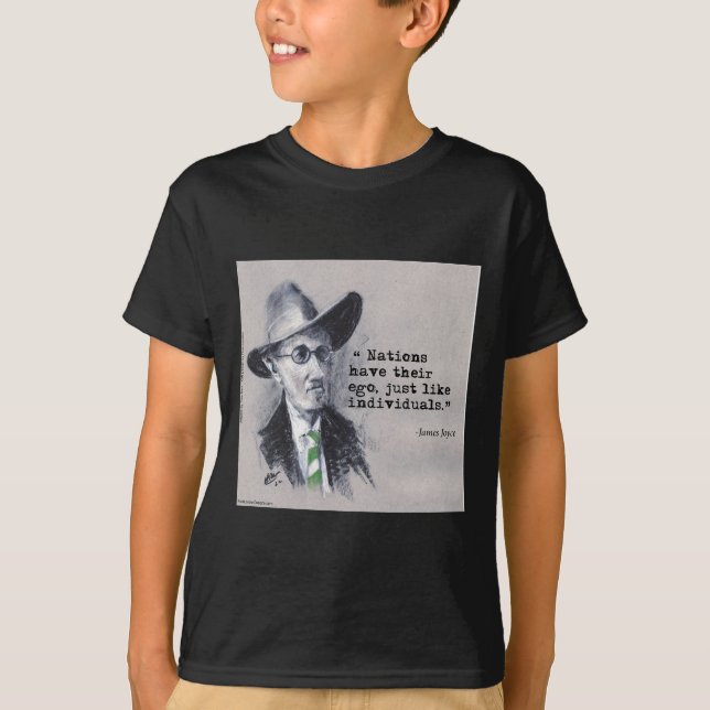 Rick London & Tom Kerr James Joyce & Ego Quote T Shirt (Framsida)