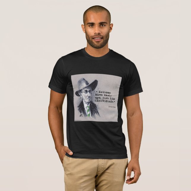 Rick London & Tom Kerr James Joyce & Ego Quote T Shirt (Hel framsida)