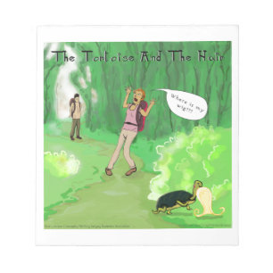 Rick London Turtle och Wig Hair Funny Anteckningsblock