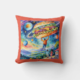 Rick London Vegan Sees Meateator in Space Funny Kudde