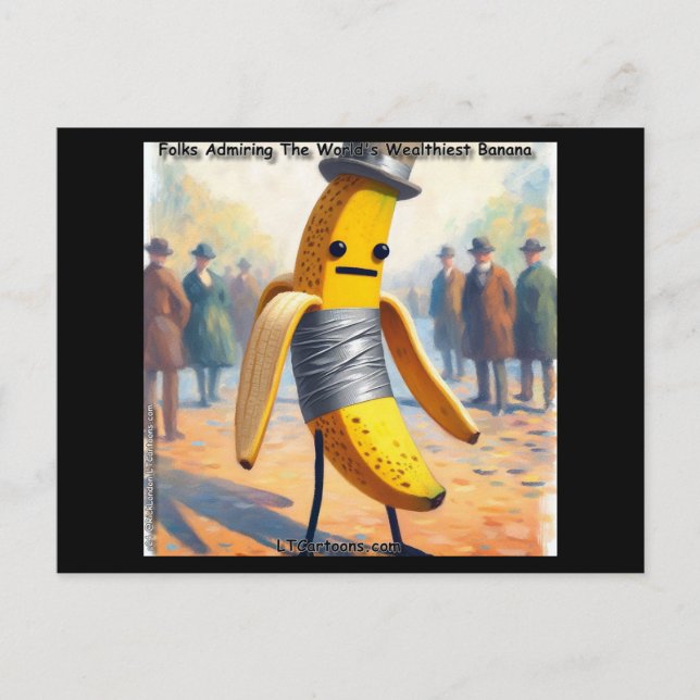 Rick Londons Superskoj Duct-Taped Banana Art Vykort (Framsida)