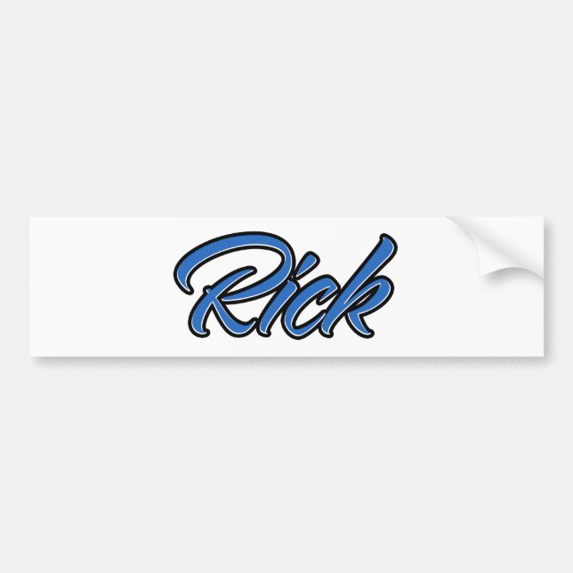 Rick Namn blue Aufkleber Sticker Autoaufkleber Bildekal (Framsidan)