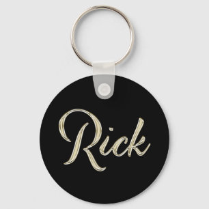 Rick Namn whitegold Button Schlüsselanhänger Nyckelring